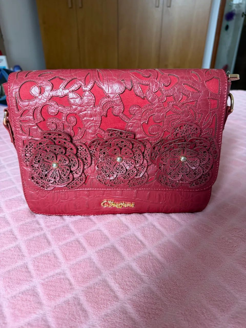 Bolsa couro Carmen Steffens 