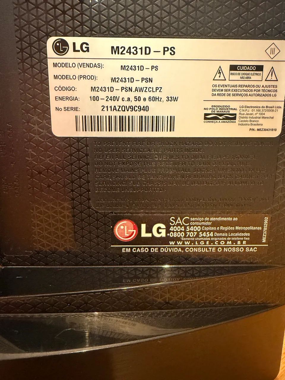 Tv LG M2431 24 Polegadas - Foto 4