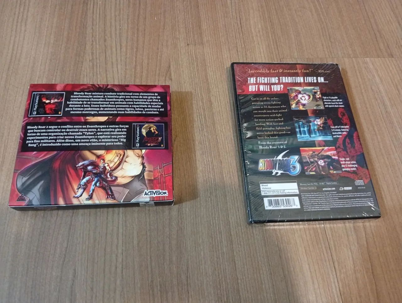 Coleção ps1 PS2 playstation box lacrado prensados bloody roar 1 2 e 3 - Foto 2