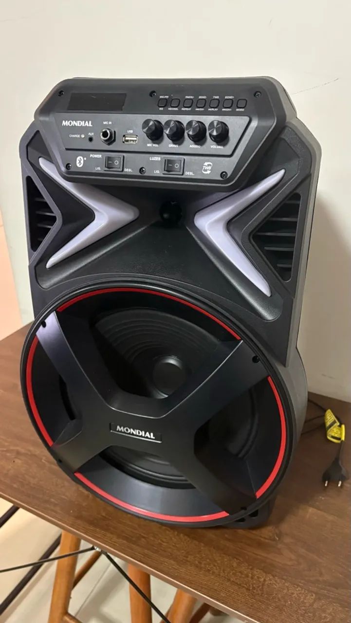 Caixa de som amplificada multiuso Mondial! Nova! - Foto 4