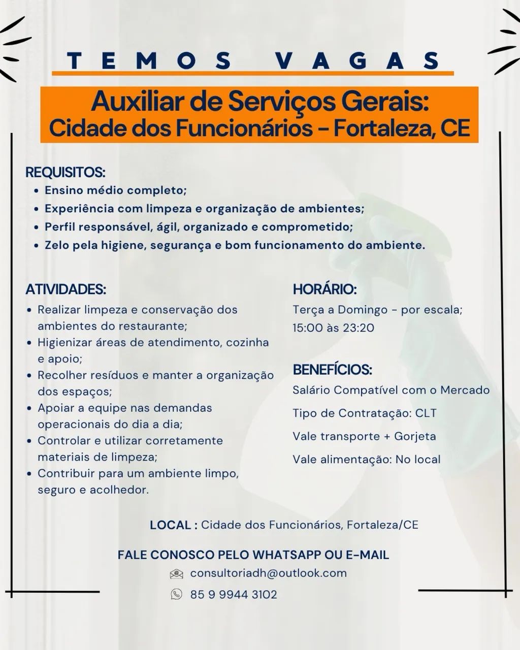Auxiliar de serviços gerais