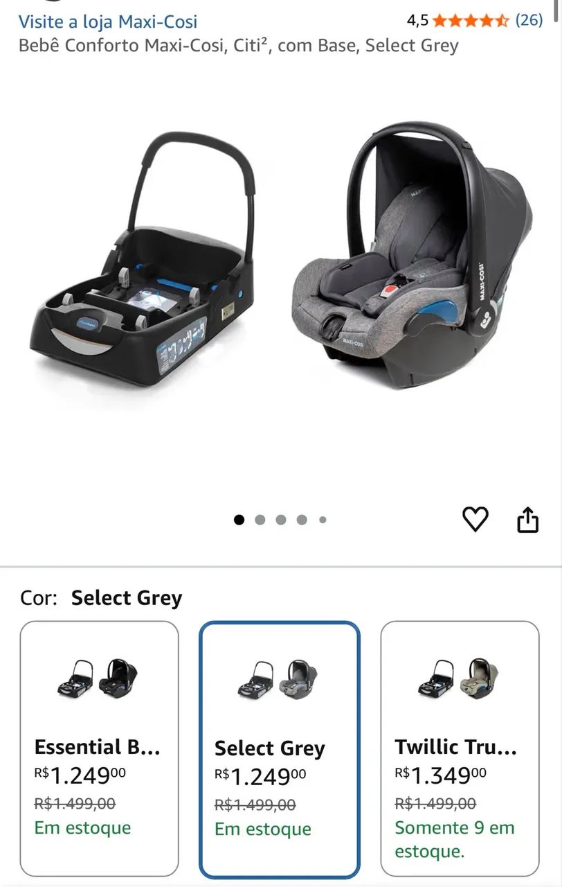 Bebê Conforto Máxi Cosi novo - Foto 6