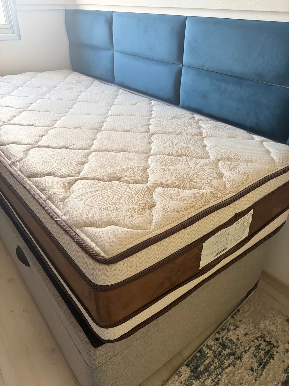 Cama de Solteiro Completa (Colchão de Molas Ensacadas Austin + Base Box Baú) - Foto 2