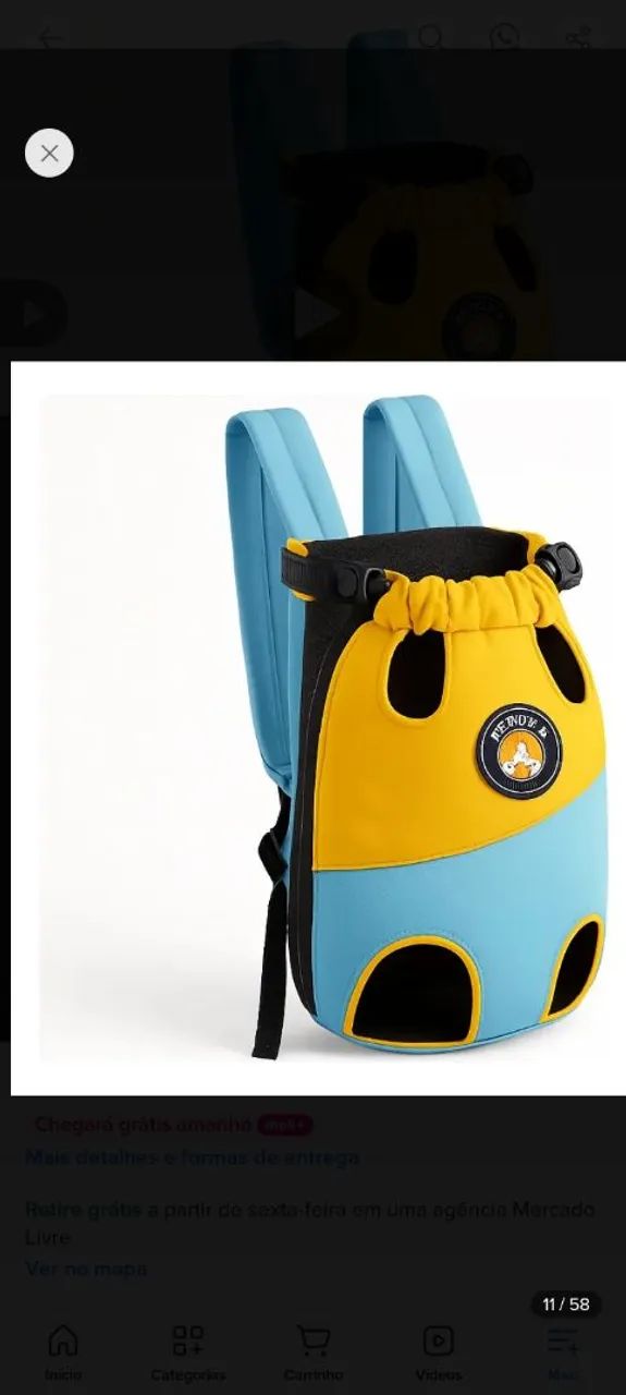 Mochila canguru para pet