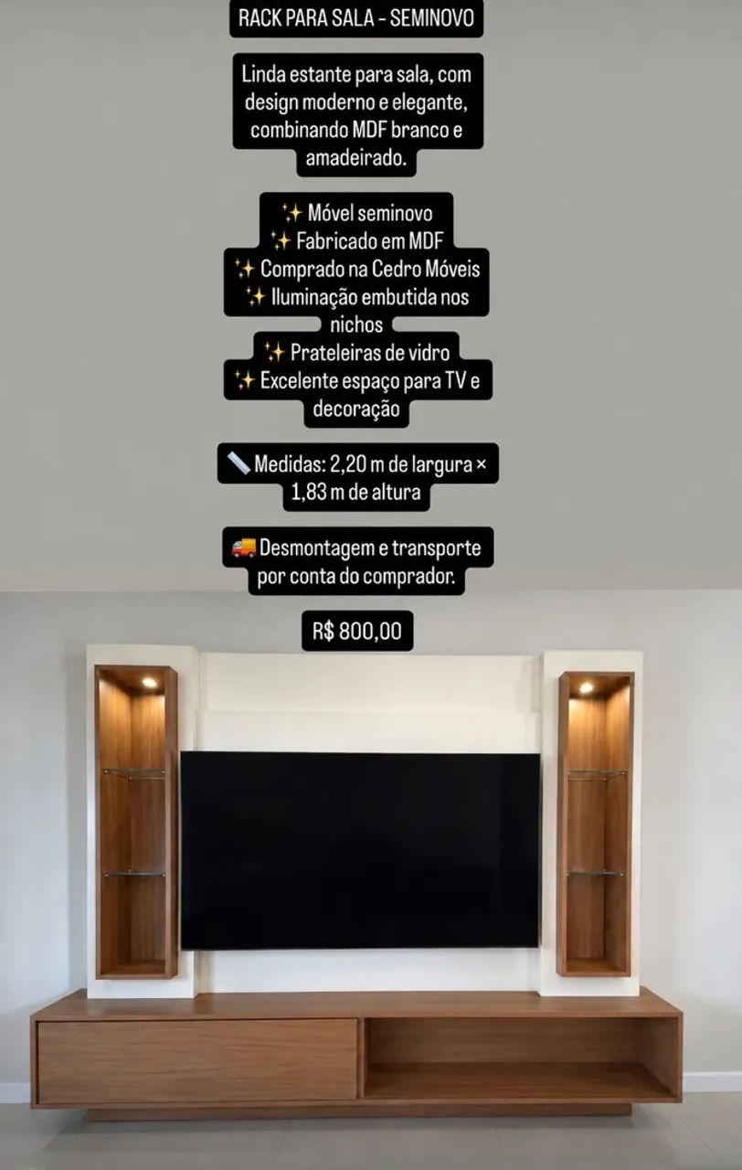 Rack para televisão 