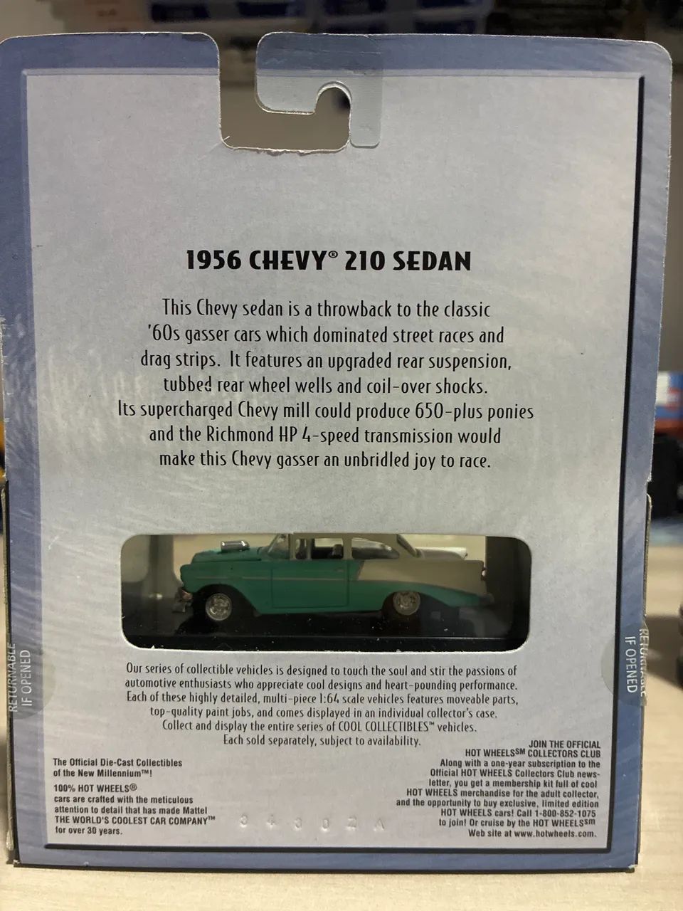 Hot Whels 1956 Chevy 210 Sedan  - Foto 2