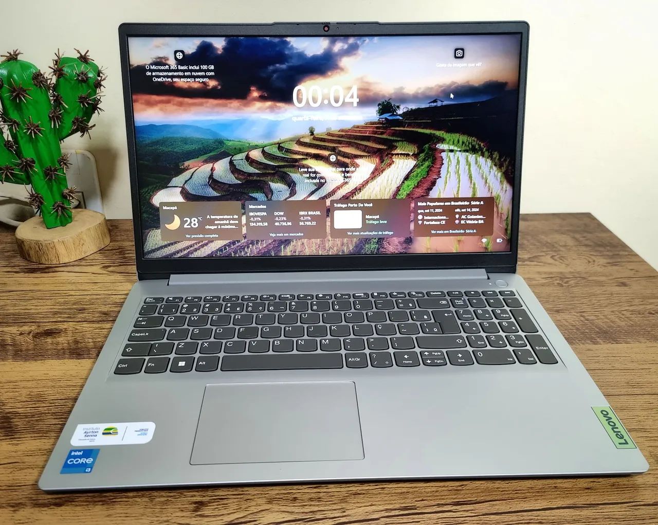NOTEBOOK LENOVO CORE i3-12°GERAÇÃO/SSD 256GB/4GB (SEMINOVO)