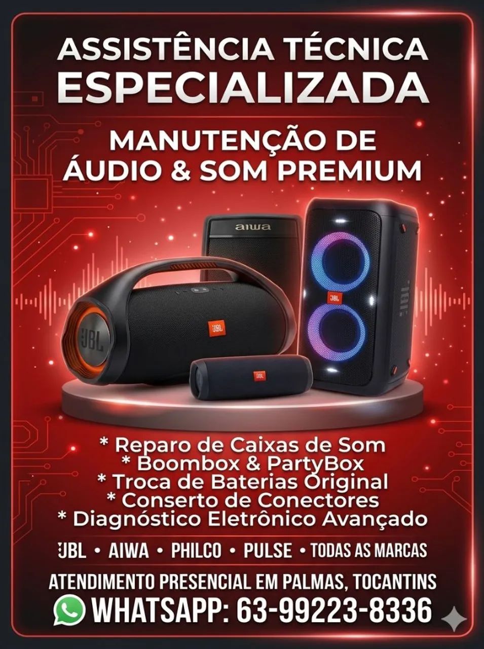 CONSERTAR SUA BOOMBOX PARTYBOX TVS MICRO-ONDAS 