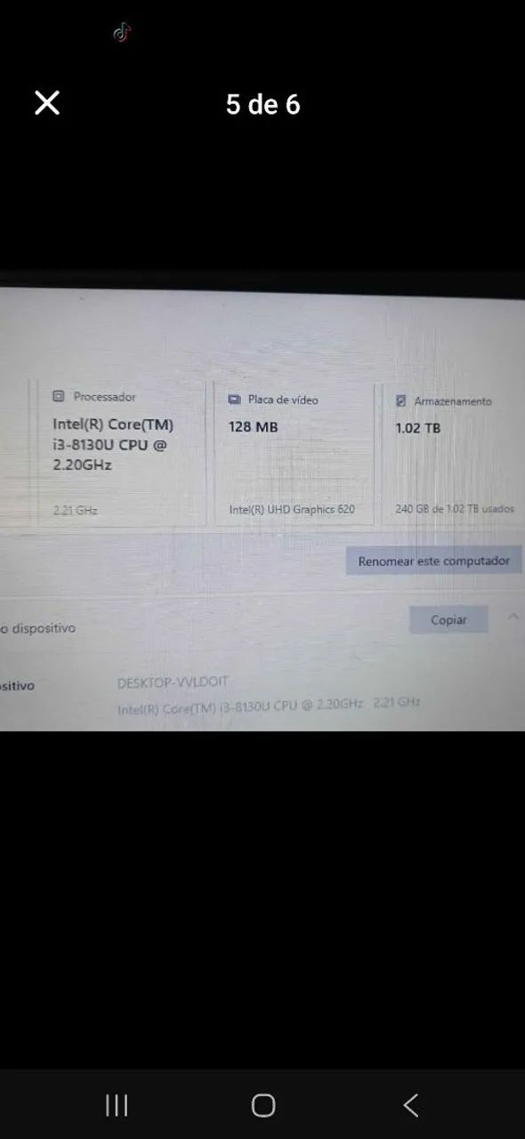 Notebook Lenovo  i3 ( geração 8 ) - Foto 4