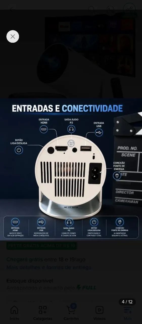 Kit projetor+ caixa de som - Foto 3