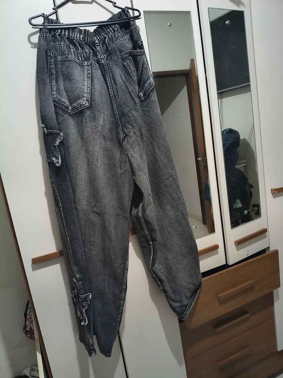 Calça jeans larga dragão chinês  - Foto 2