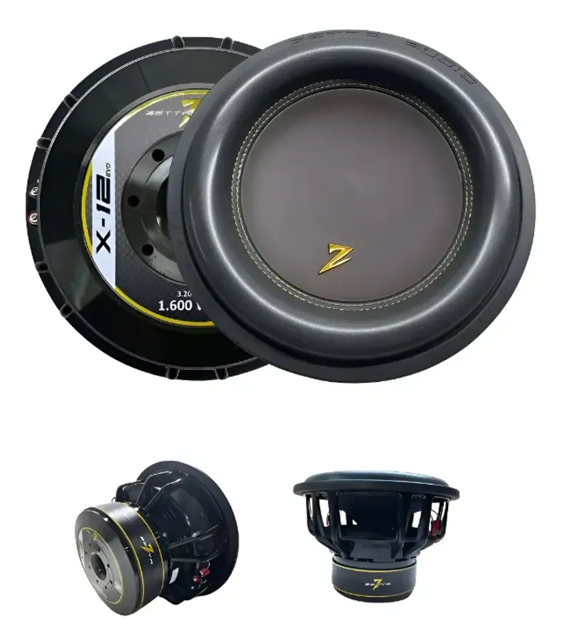 Subwoofer Zetta Audio X-12 Evo 1600RMS 12 polegadas 4+4 Ohms Preto - Foto 3