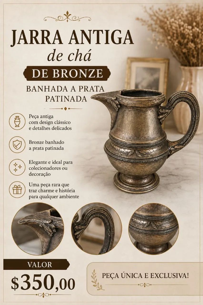 Jarra mini antiga de cha - raridade