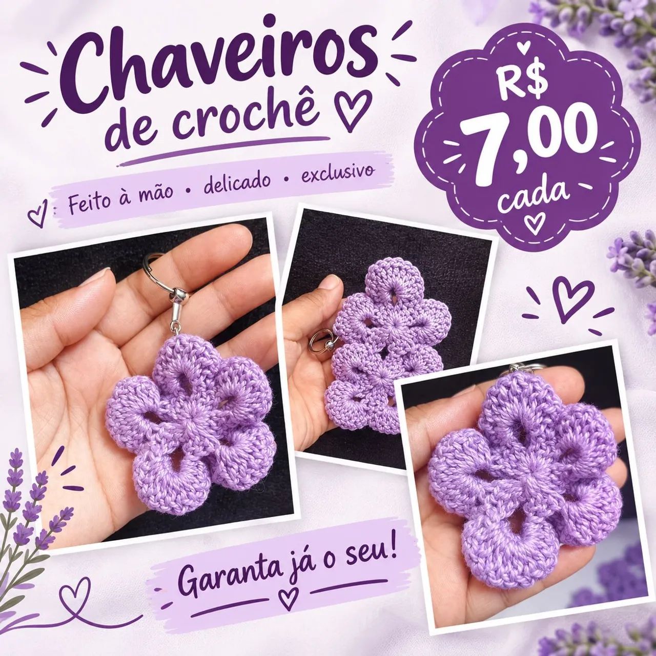 Chaveiro crochê 