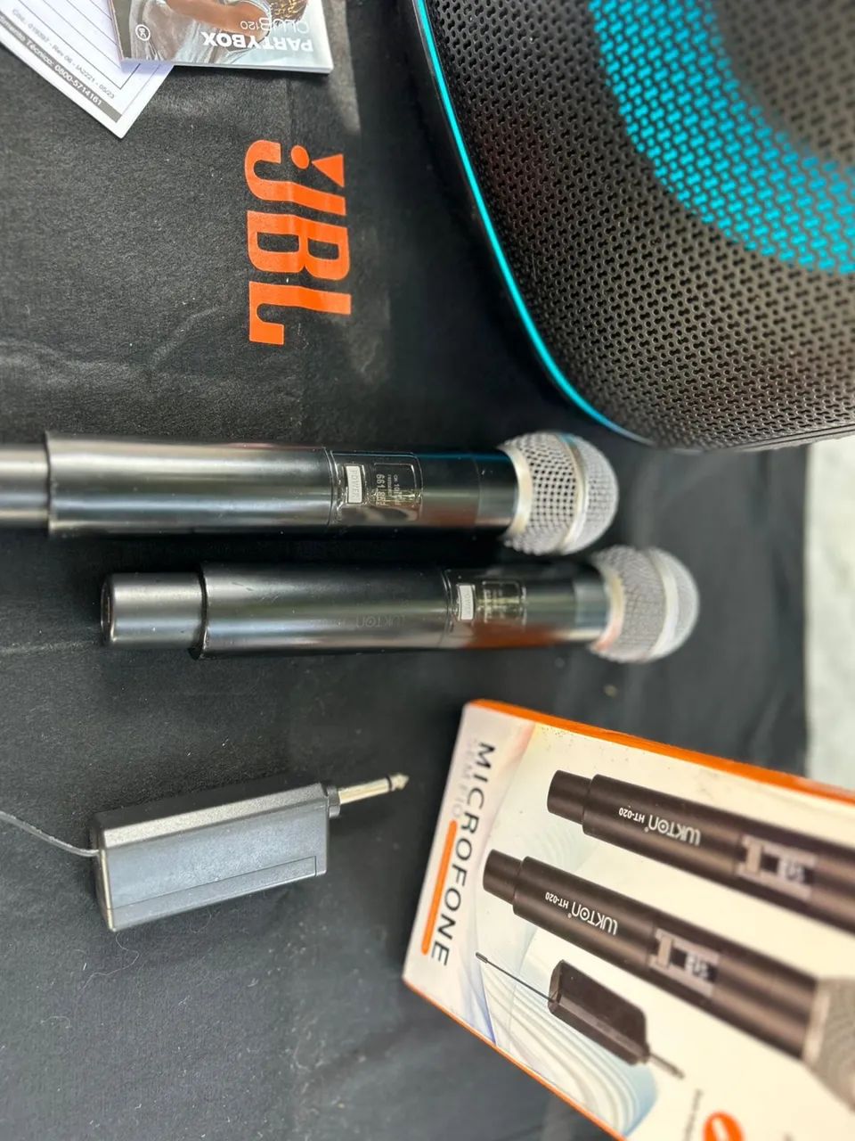 JBL PartyBox Club 120 + Kit 2 Microfones Sem Fio Bluetooth - Foto 5