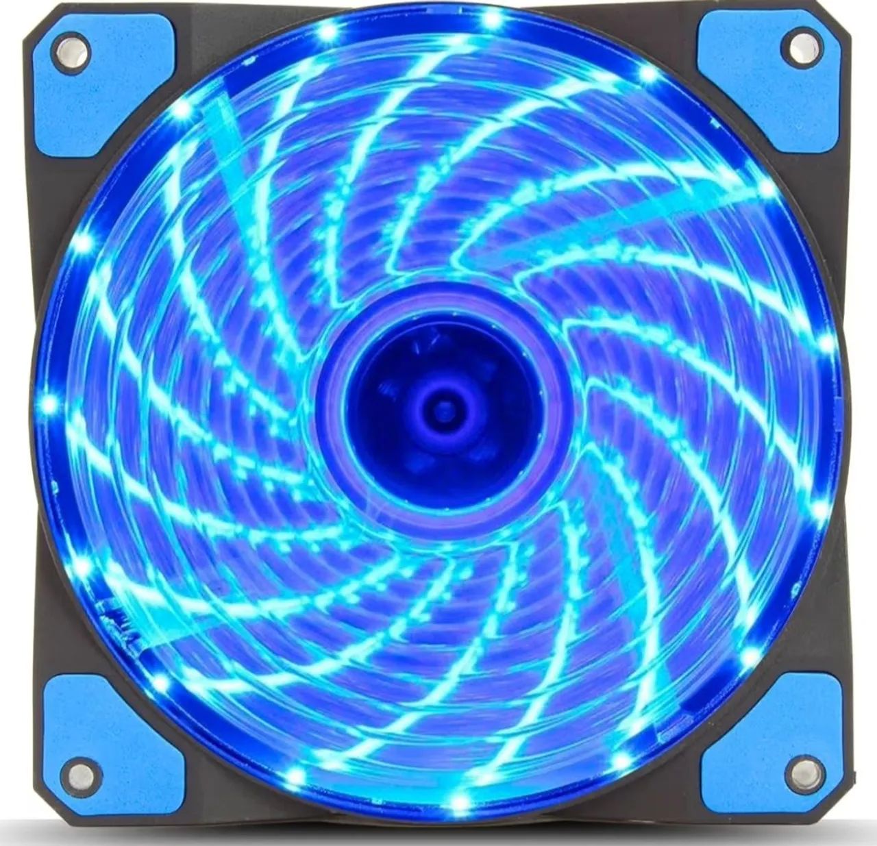 Kit 4 Fans Led Azul 120mm - Foto 4