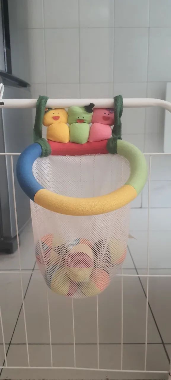 Cesto de Basquete para Bebe com 6 bolinhas