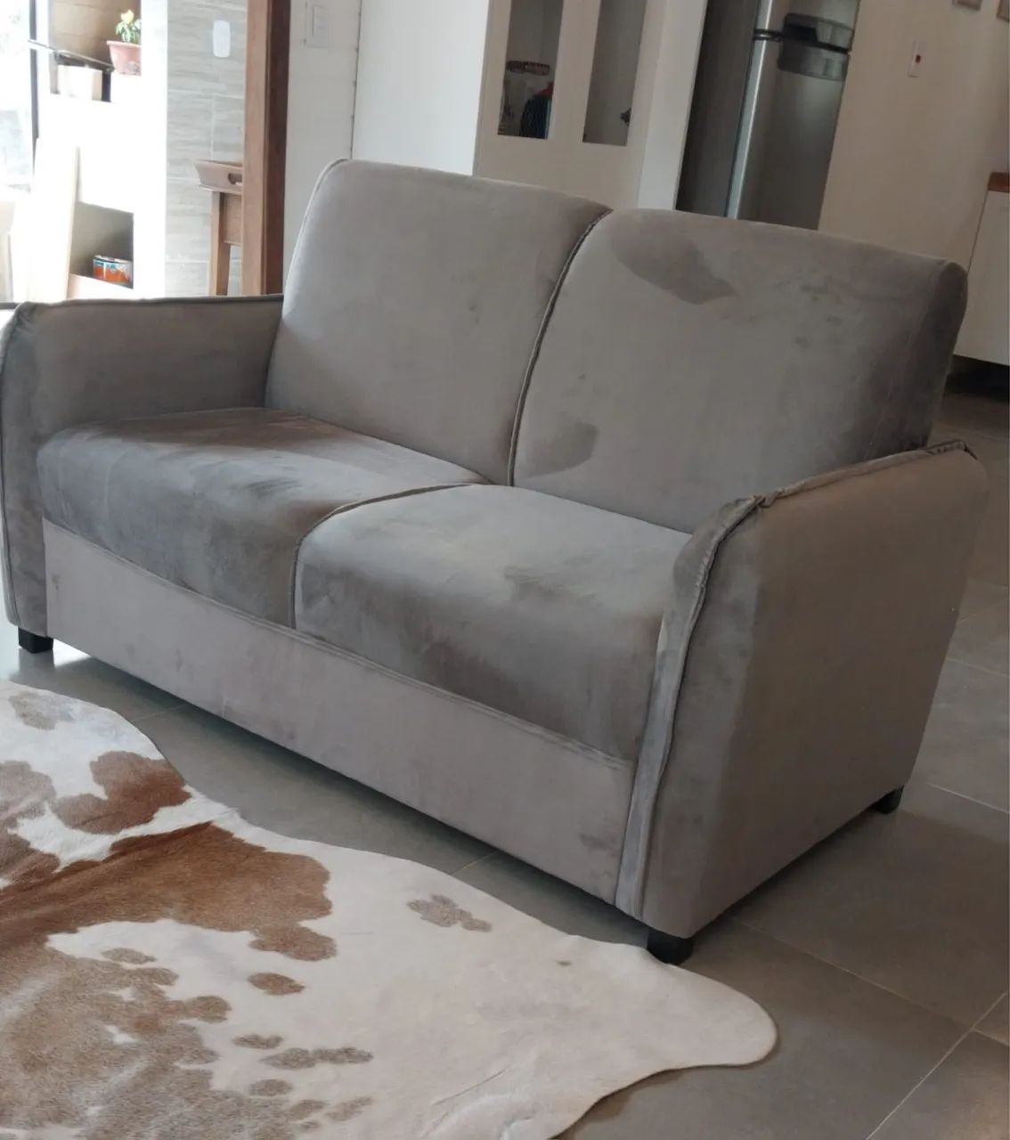Sofá 2 Lugares Veludo Novo - Foto 2