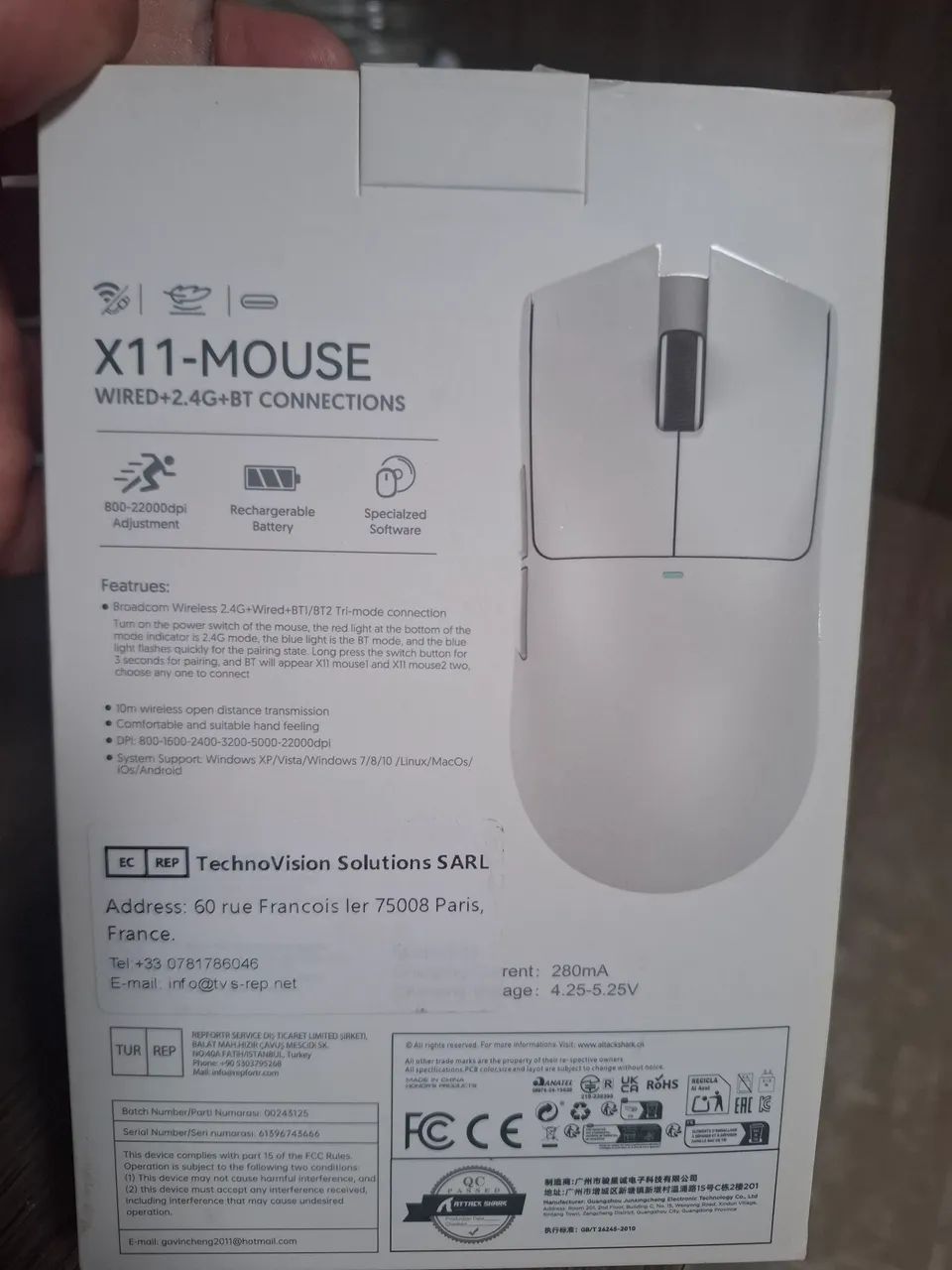 Mouse x11 Attak shark - Foto 2