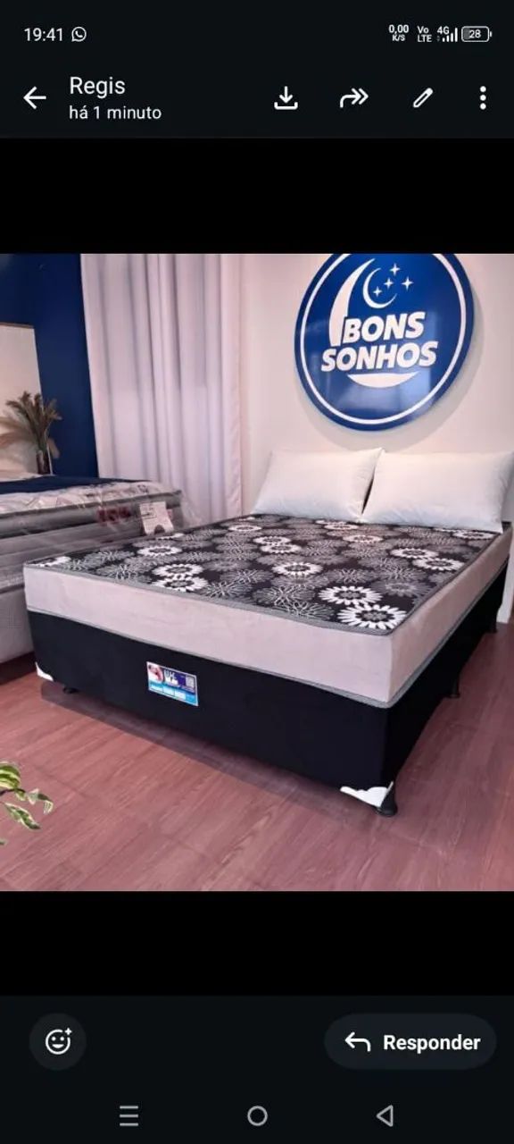Cama casal box nova direto de fabrica 