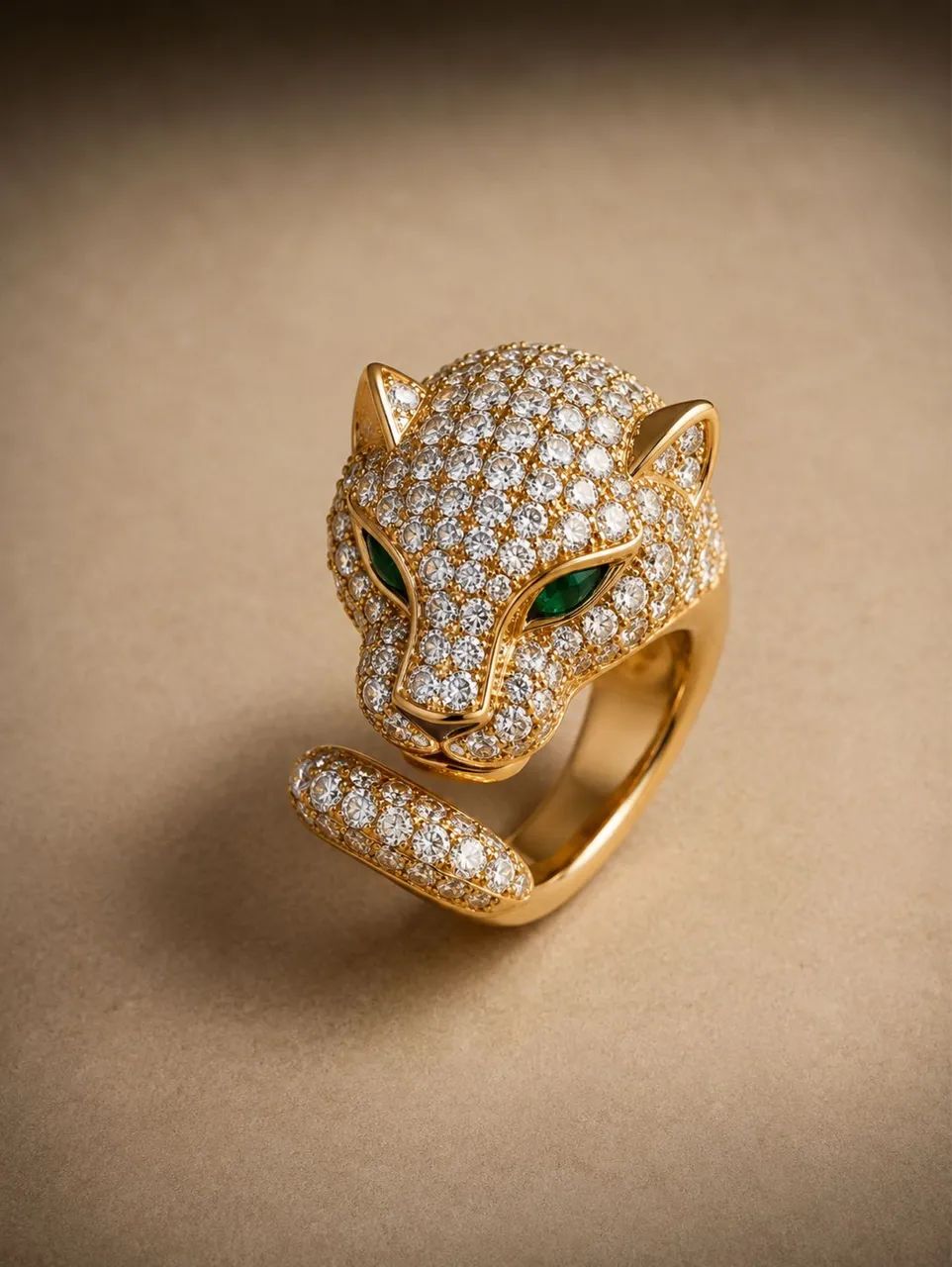 Anel Pantera Diamond em Ouro 18K
