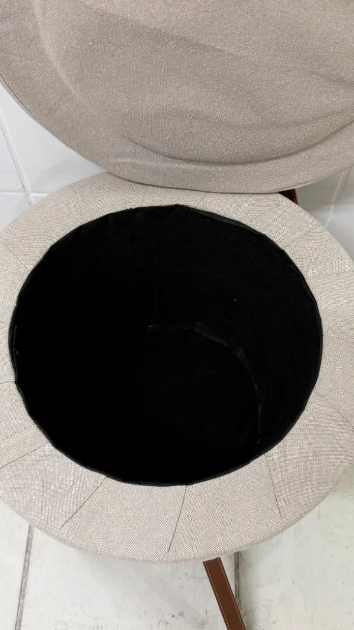 Puff Flex 3 em 1 (Baú e Mesa de Centro) - Linho - R$ 220 (cada) ou R$ 400 (os dois) - Foto 5