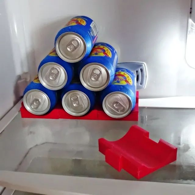 Organizador modular de geladeira para latas e garrafas kit com 4 unidades