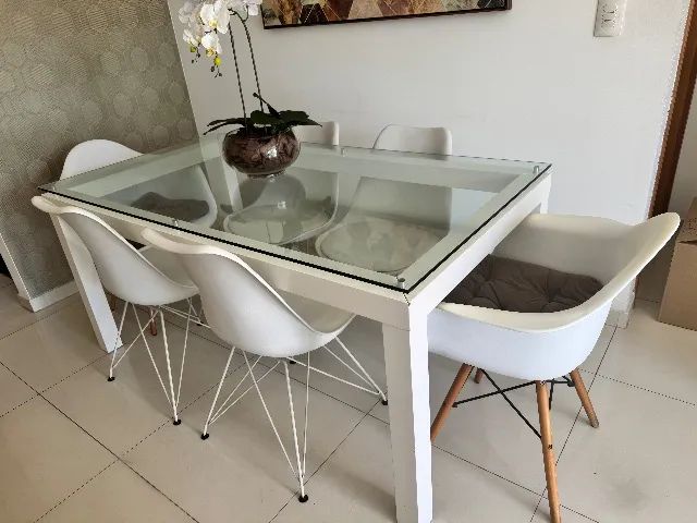 Mesa de jantar da Tok&Stok com 6 cadeiras  - Foto 3