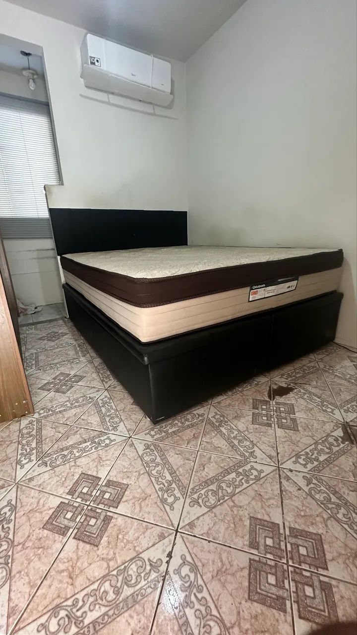 Cama Casal Queen com box Ortobom 