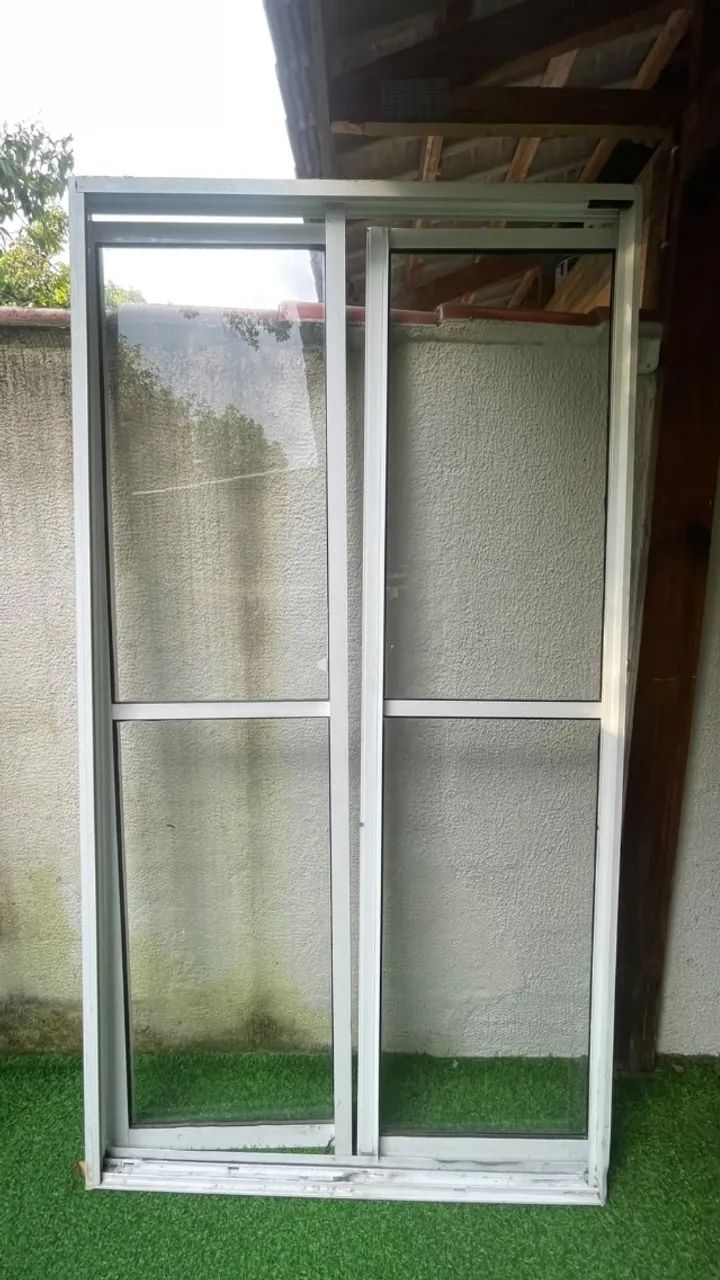 PORTA ALUMÍNIO DE CORRER COM VIDRO - Foto 2
