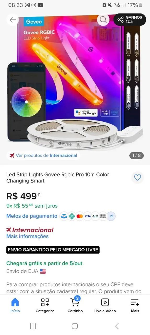 FITA LED GOVEE 10M