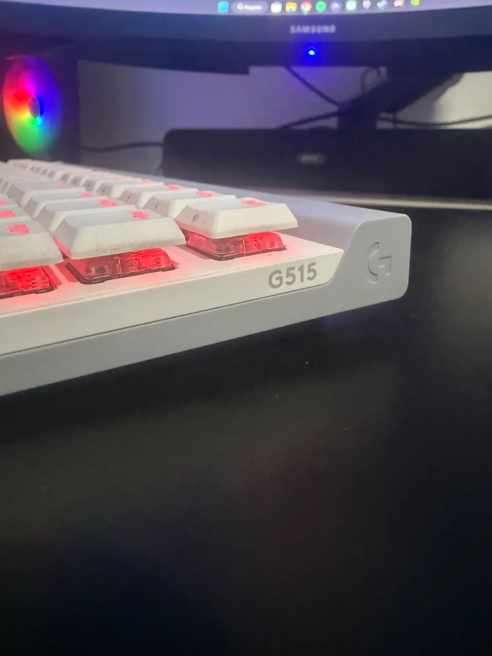 Teclado Mecânico Logitech, G515 Low Profile. Branco - Foto 4
