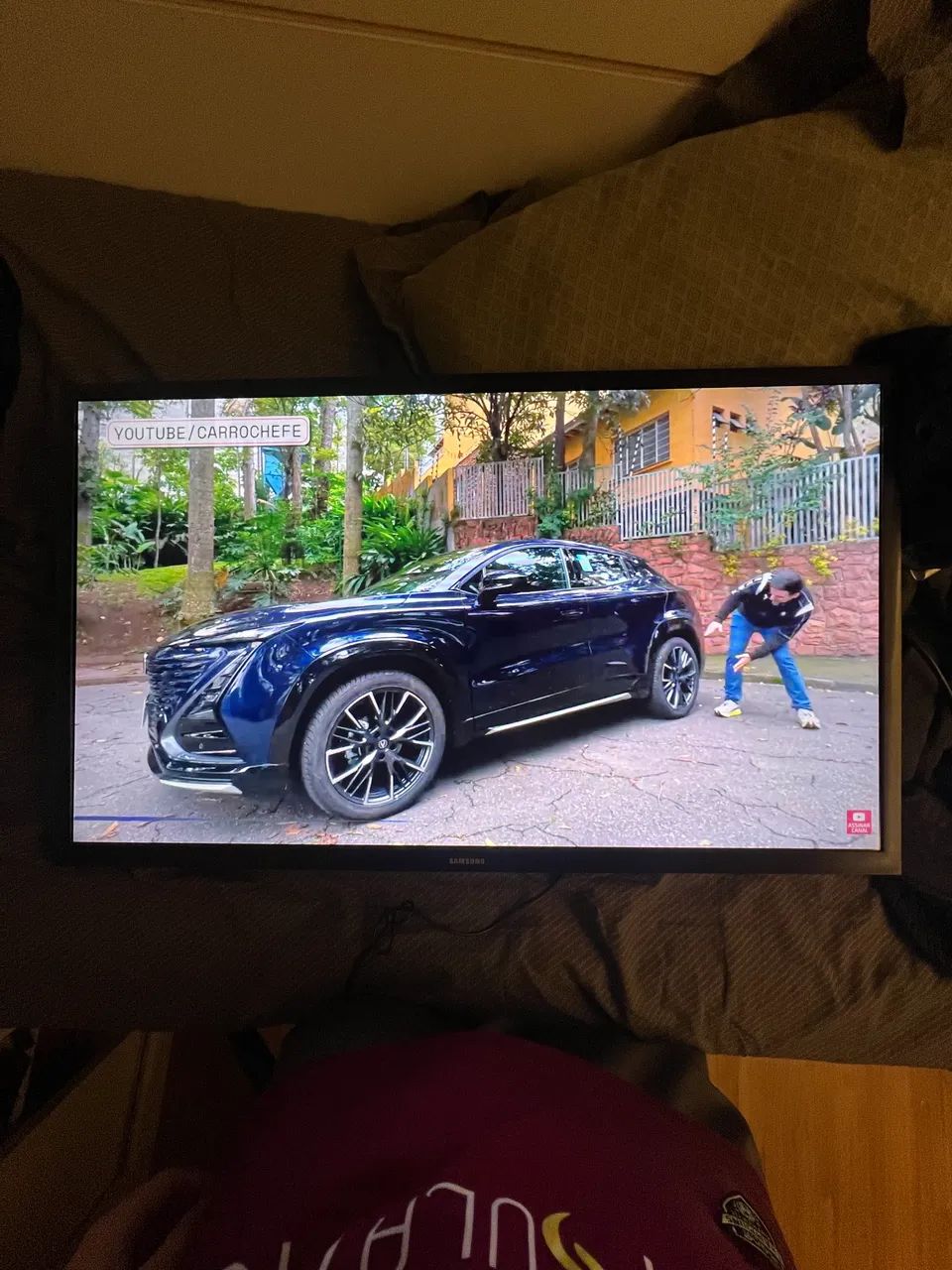 TV samsung 32 polegadas com marca na tela