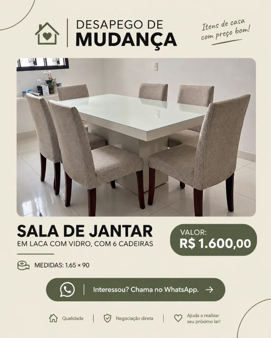 Mesa de jantar + Cadeiras 