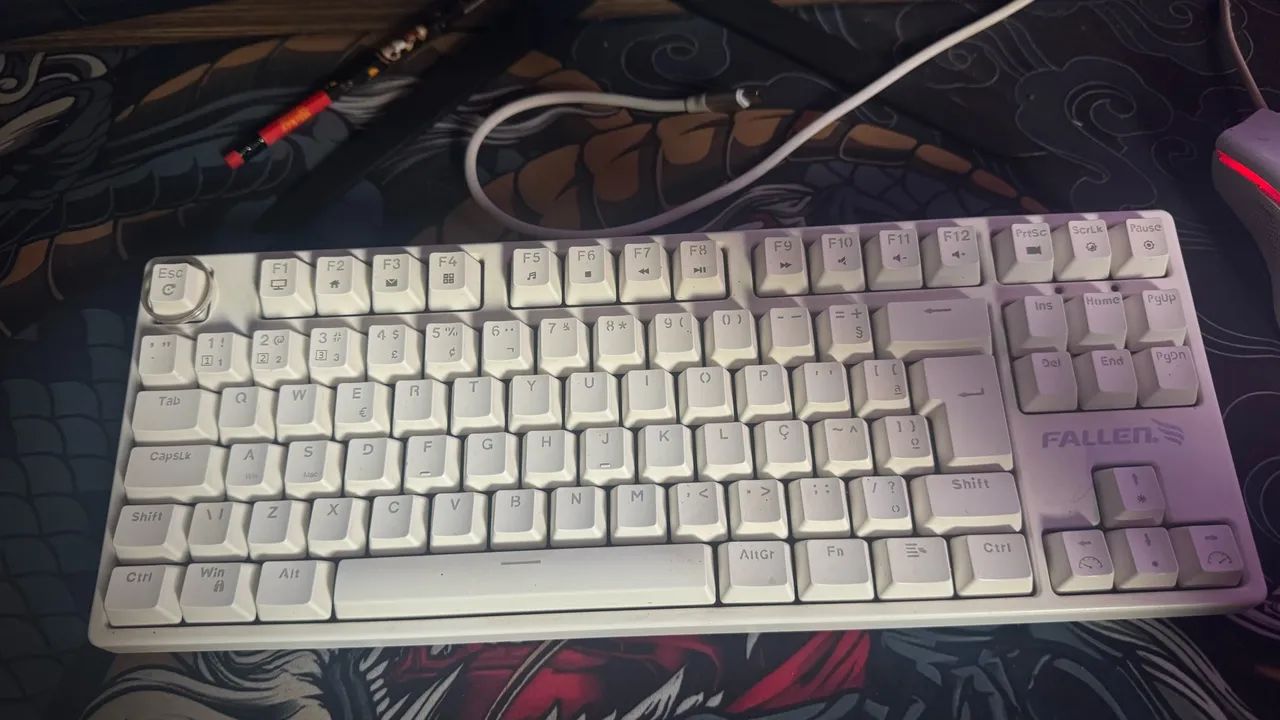 Teclado gamer pantera fallen branco - Foto 4