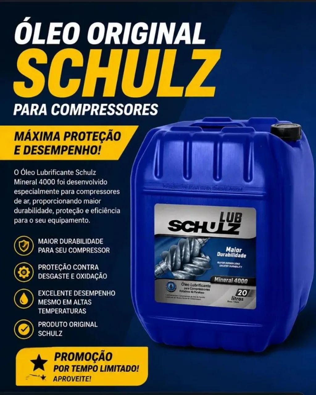 Óleo compressor Schulz 4.000 horas 20L
