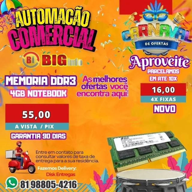 4GB DDR3 Notebook Memory, Up to 10 Installments