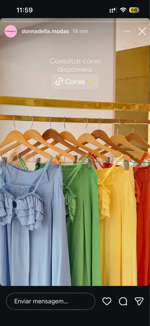 CONJUNTO SAIA E CROPPED COR AMARELO - Foto 2