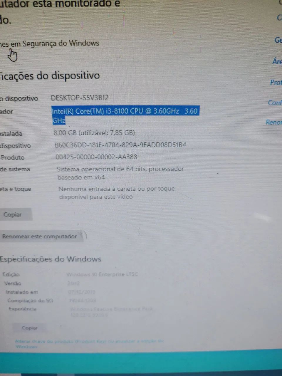 Hp mini Prodesk i3 8100 com 8 gigas ddr4  - Foto 2