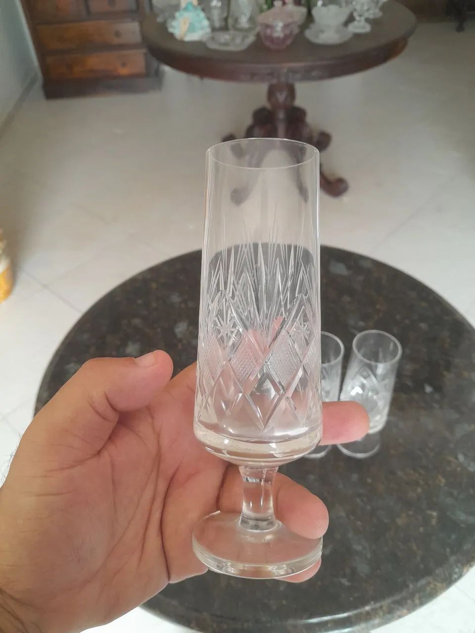 Conjunto 4 taças cristal  flute para champanhe e - Foto 3