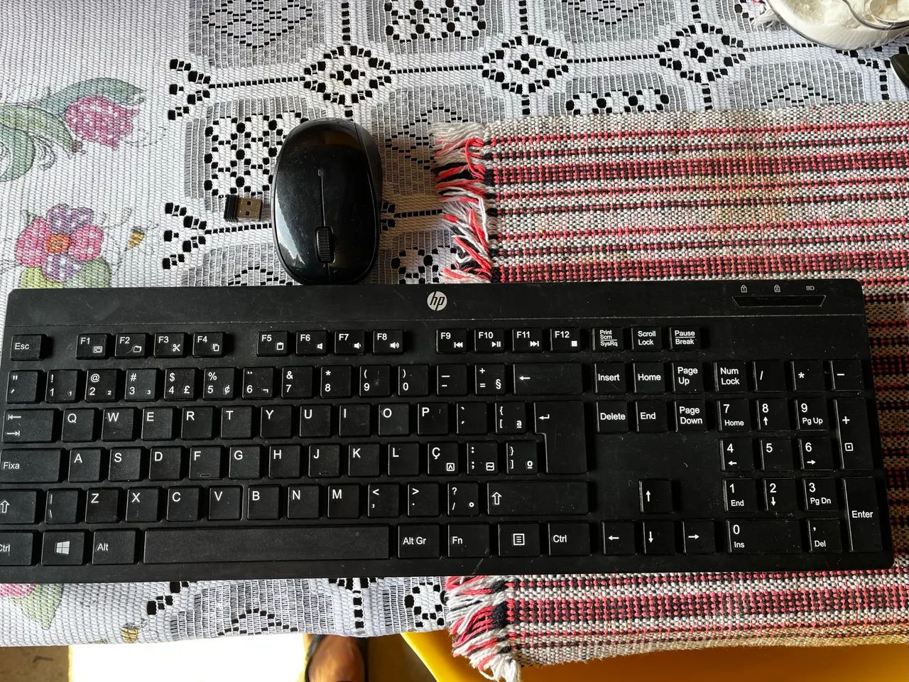 Teclado e mouse HP sem fio 