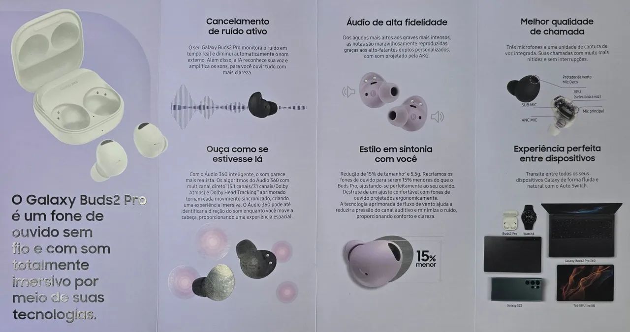 Fone Samsung Galaxy Buds 2 Pro - Foto 4