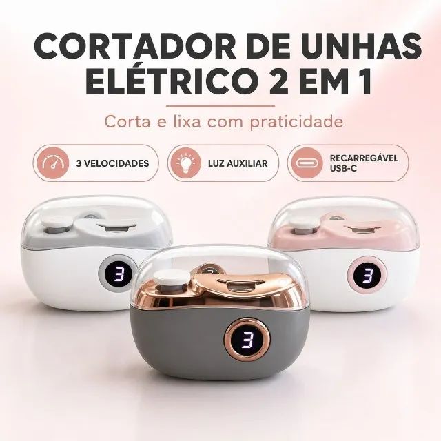 Cortador de Unhas Elétrico Portátil com Visor Digital (variado) - Foto 4