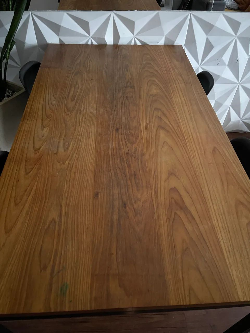 Mesa de madeira maciça com base de metalon  - Foto 4