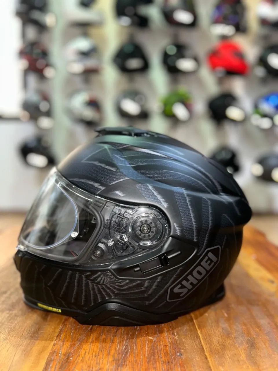 Capacete Shoei Gt-air 2 Qubit Tc-5 Preto Branco Tam 62 - Peças