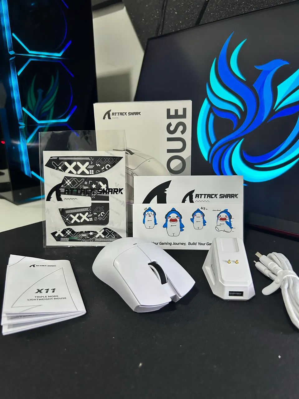 MOUSE GAMER X11 ATTACK SHARK BRANCO - Foto 5