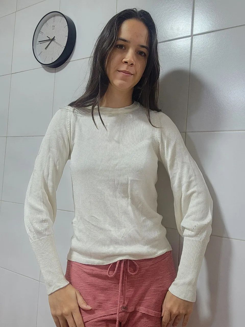Sueter massimo dutti branco M - Foto 2