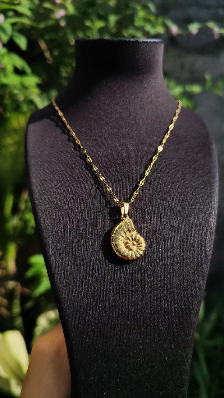 Colar moda praia dourado aço Inoxidável  - Foto 3