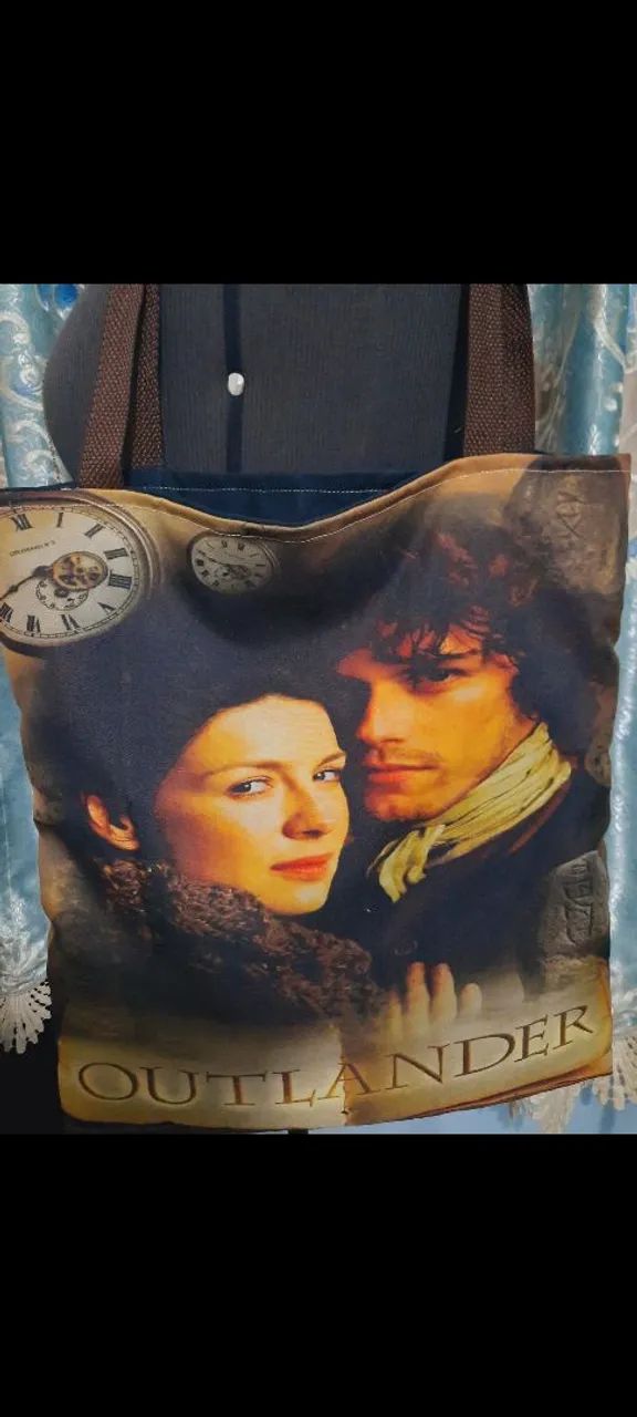 Bolsa Ecobag artesanal grande, série Outlander  - Foto 4
