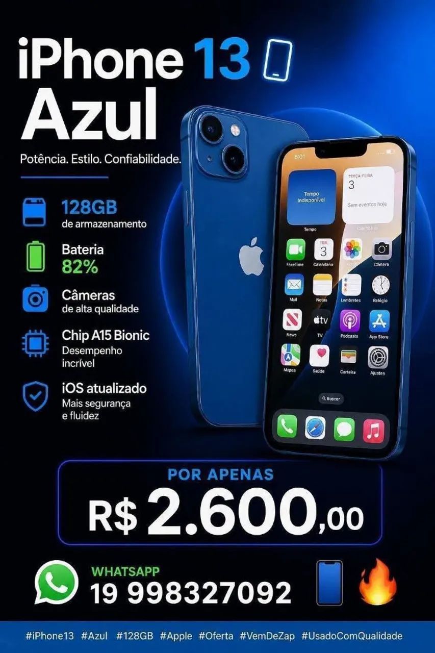 iPhone 13 128gb azul  - Foto 4